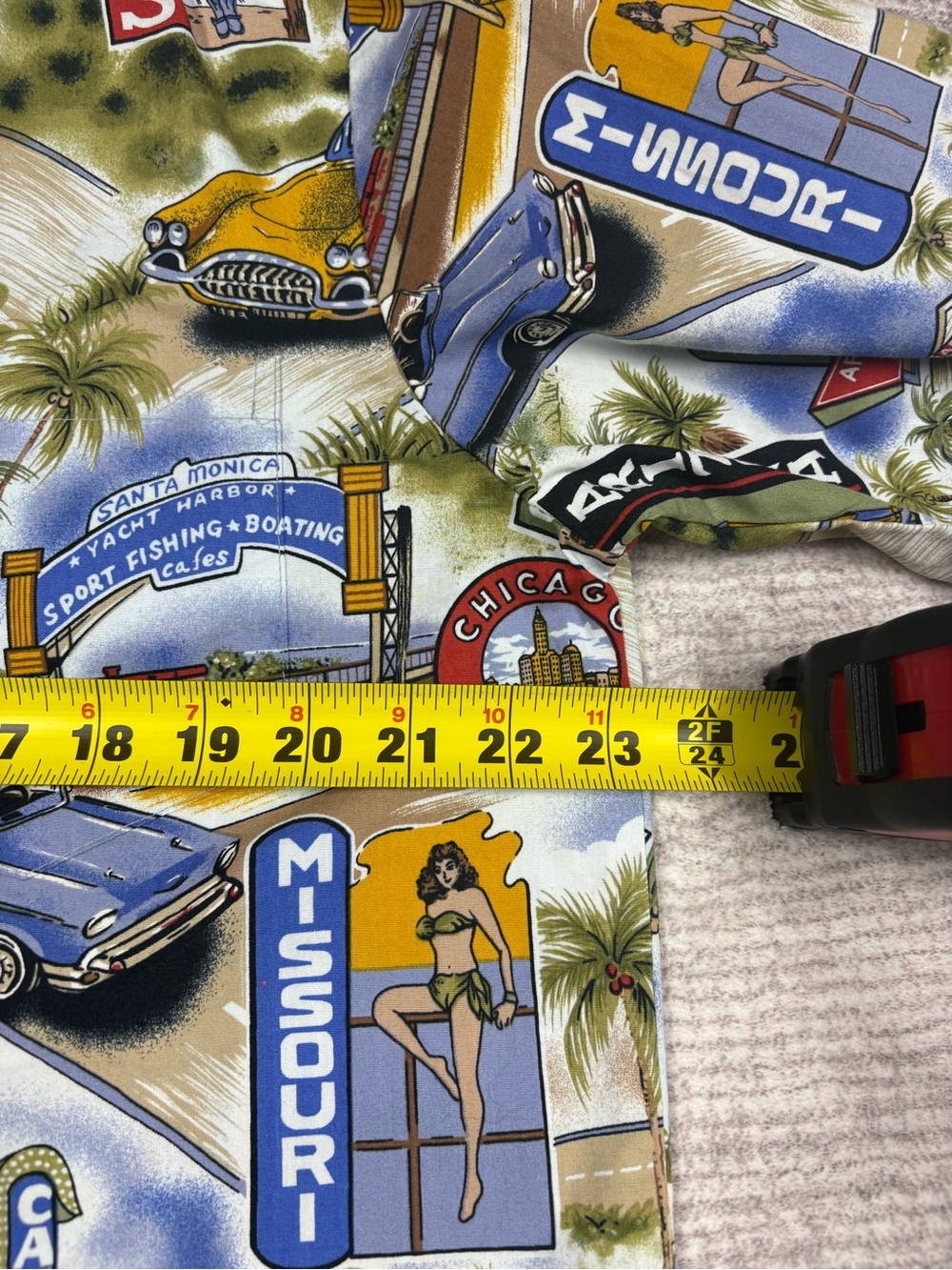 Pacific Legend Men’s L Made in Hawaii Shirt Route 66 Fun Print Cotton - Picture 4 of 8